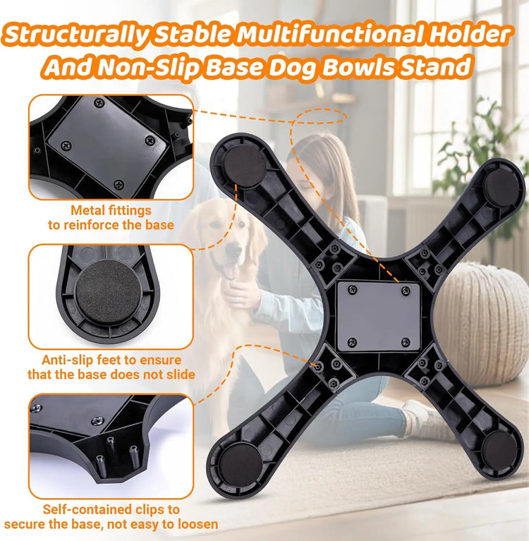 Furiva 3-Height Tilted Dog Bowl Stand - product image 6