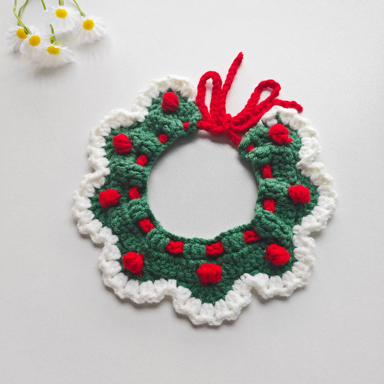 Furiva Knit Bow Christmas Pet Scarf - product image 6
