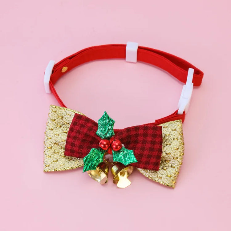 Furiva Christmas Bow Tie Bell Collar - product image 7
