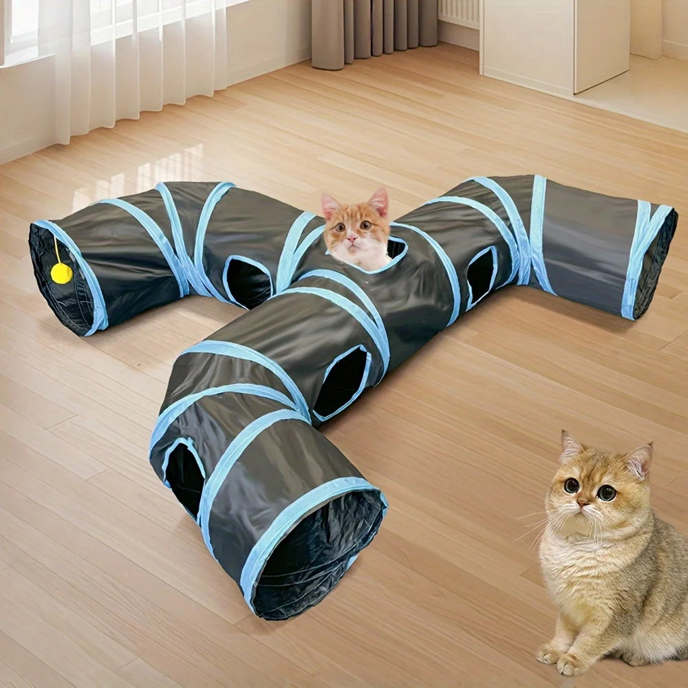 Furiva Three-Way Cat Play Tunnel from Furiva Pets
