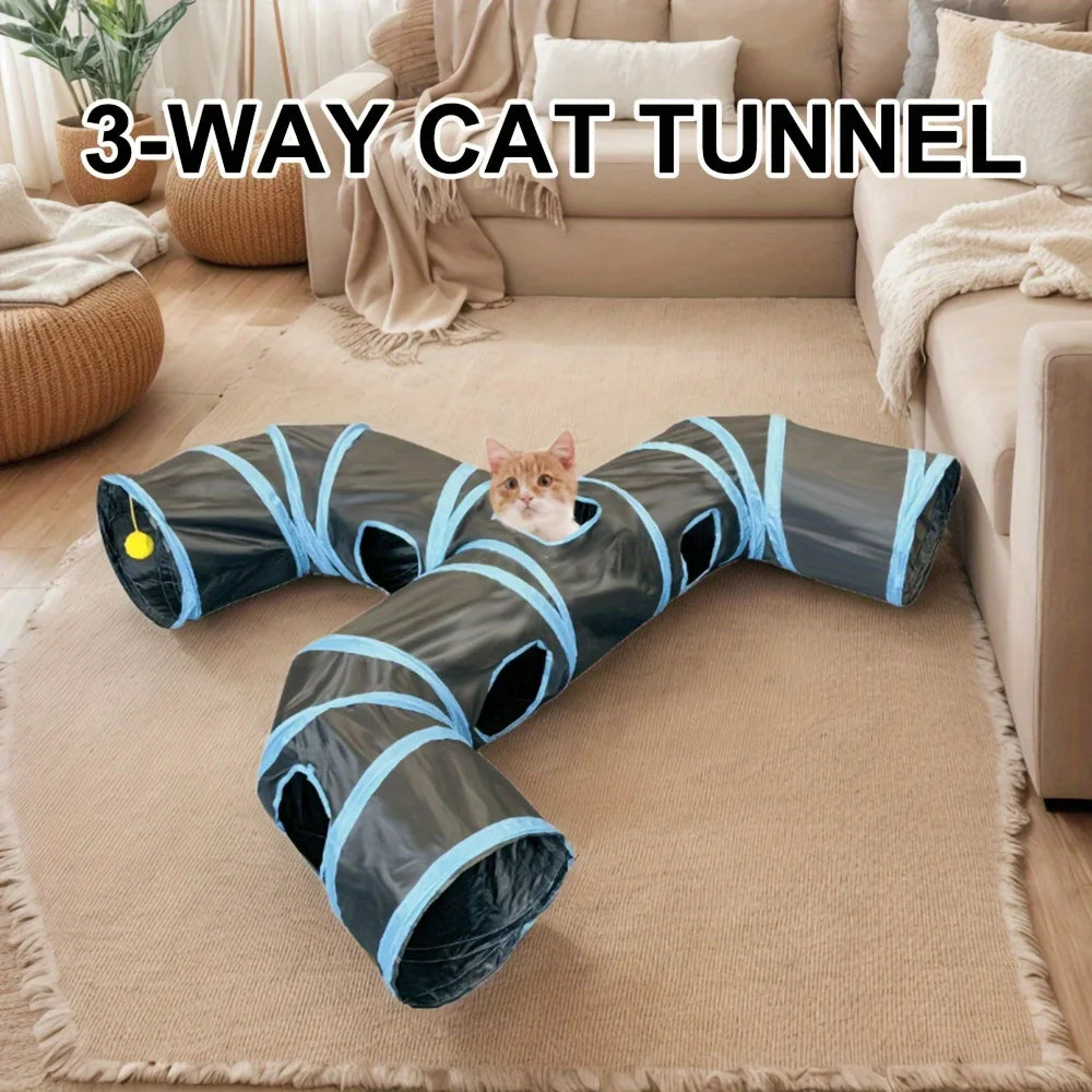 Furiva Three-Way Cat Play Tunnel - product image 3