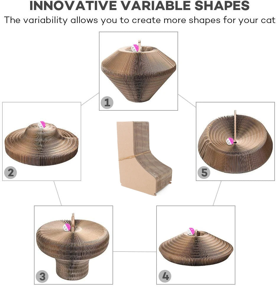 Furiva Collapsible Corrugated Cat Scratcher Bed - product image 5