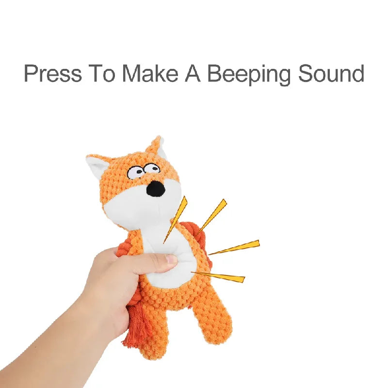 Furiva Plush Animal Rope Squeak Toy - product image 5