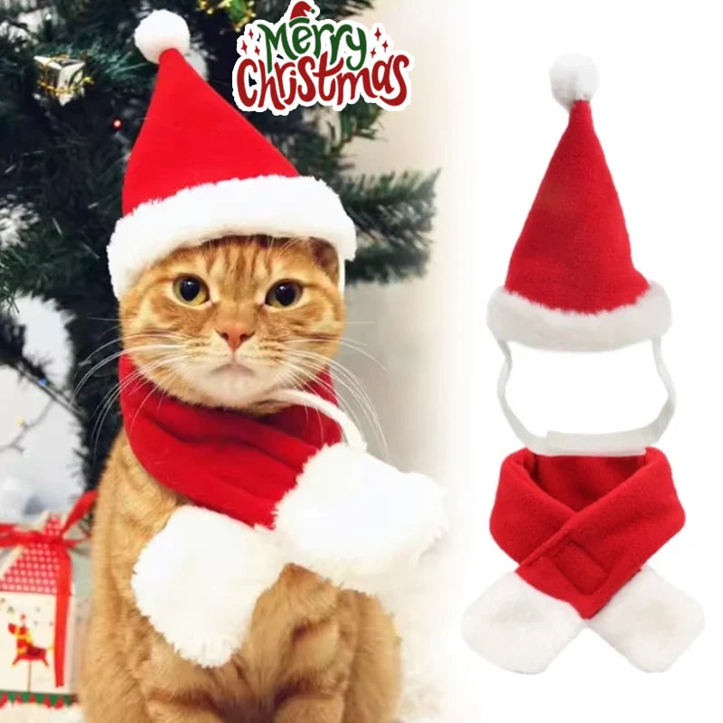 Furiva Santa Hat & Scarf Pet Set from Furiva Pets