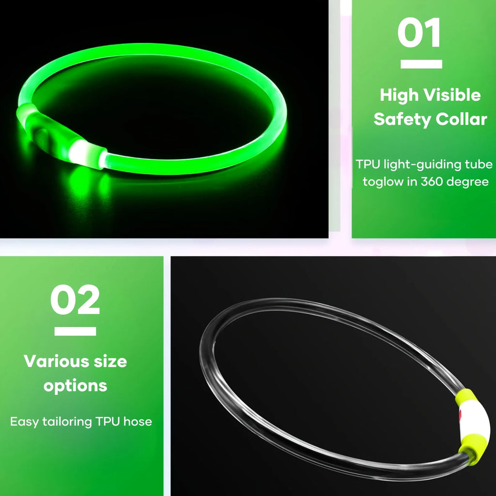 Furiva USB Rechargeable LED Dog Collar - product image 3