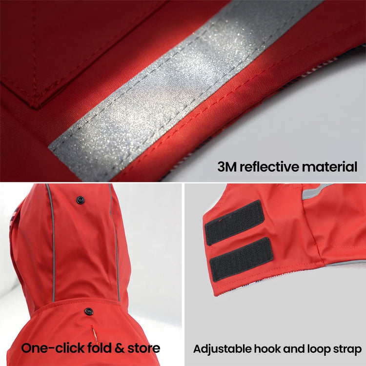 Furiva Reflective Hooded Dog Raincoat - product image 5