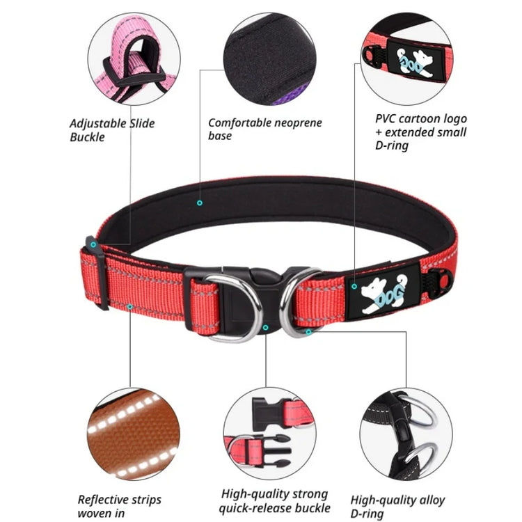 Furiva Comfort-Lined Reflective Dog Collar - product image 6