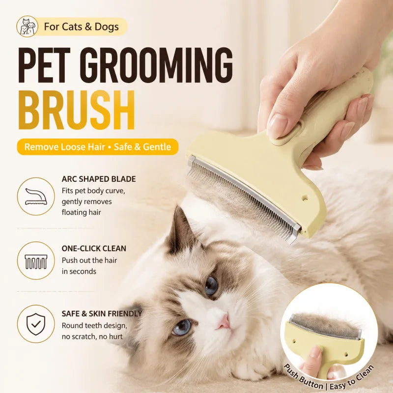 Furiva One-Touch Deshedding Comb from Furiva Pets