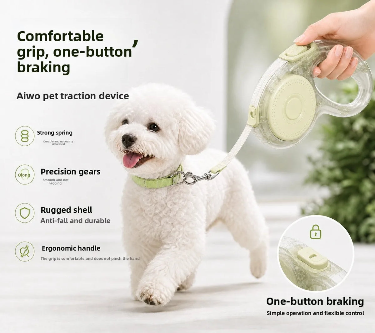 Furiva Transparent 3M Retractable Dog Leash - product image 2