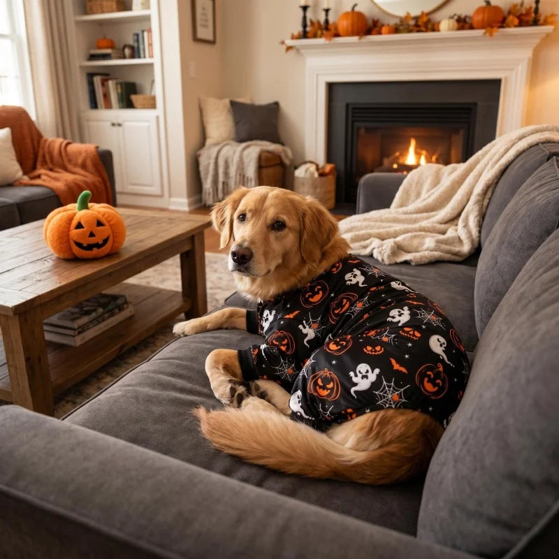 Furiva Pumpkin Print Pet Jumpsuit - product image 4