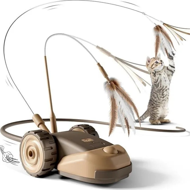 Furiva Dual-Speed Moving Feather Cat Toy - product image 3