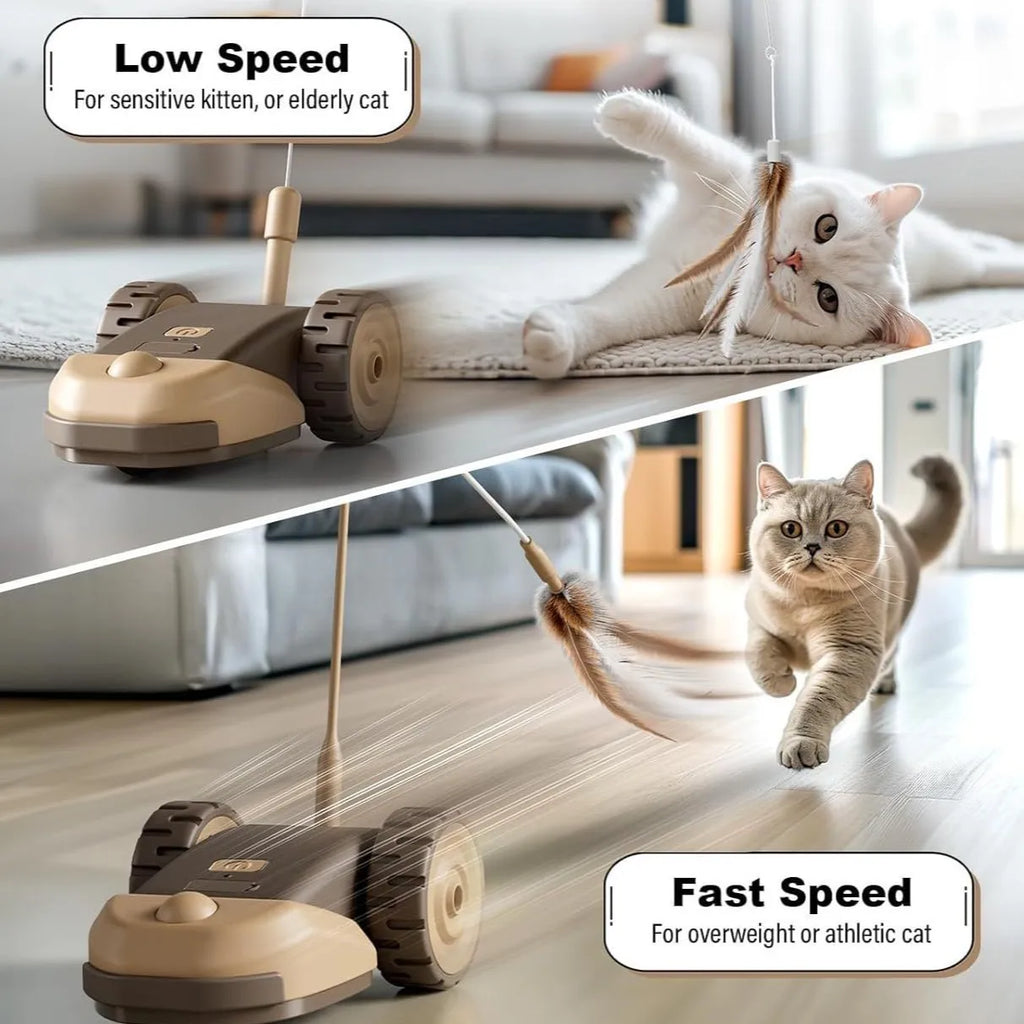 Furiva Dual-Speed Moving Feather Cat Toy - product image 4