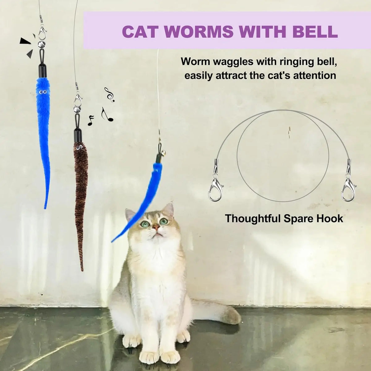 Furiva Retractable Cat Teaser Wand Set - product image 6
