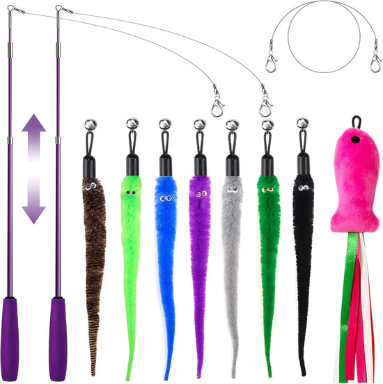 Furiva Retractable Cat Teaser Wand Set from Furiva Pets