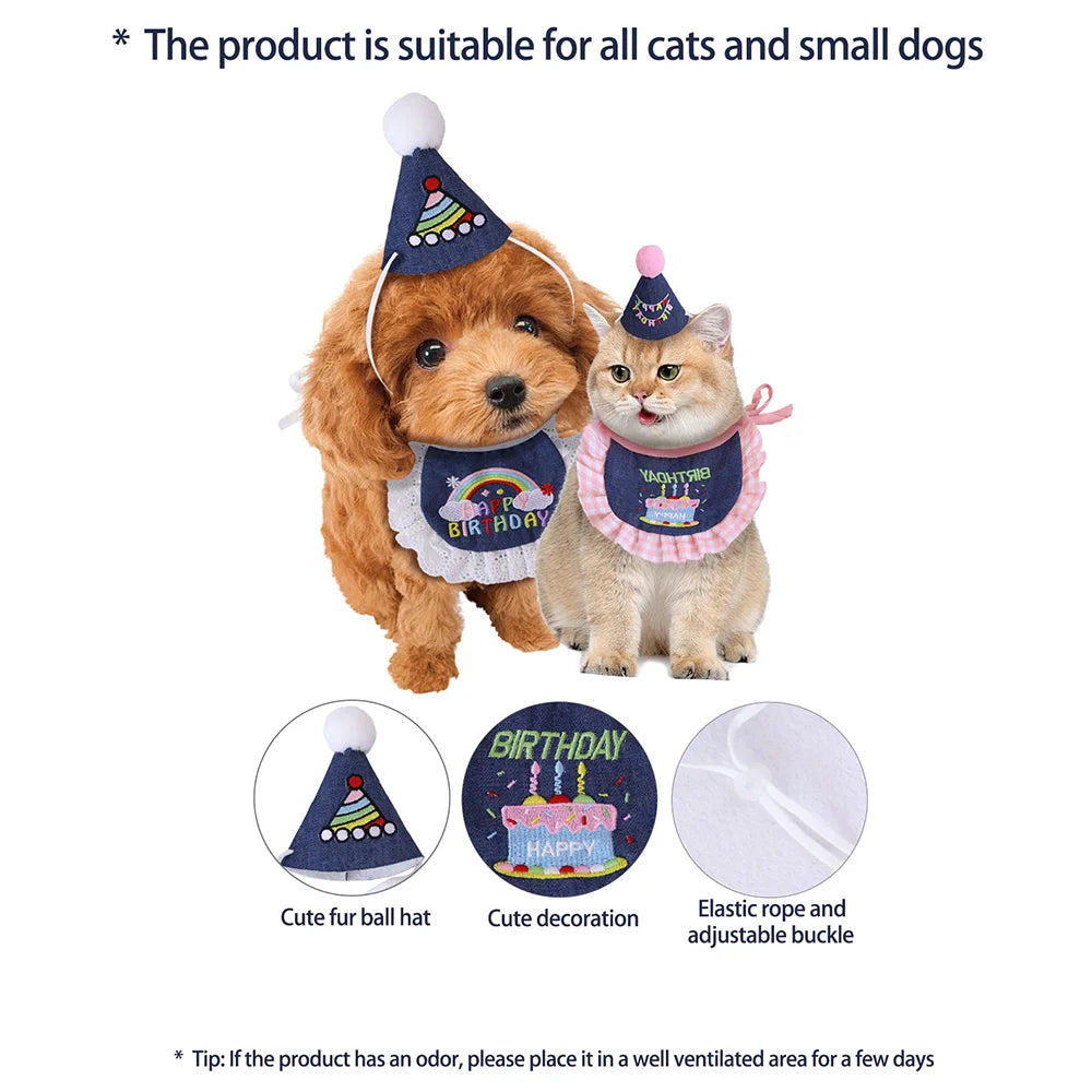 Furiva Pet Birthday Hat & Bandana Set - product image 5