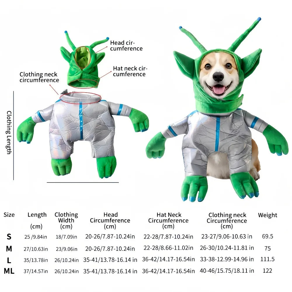 Furiva Alien Pet Costume & Hat Set - product image 6