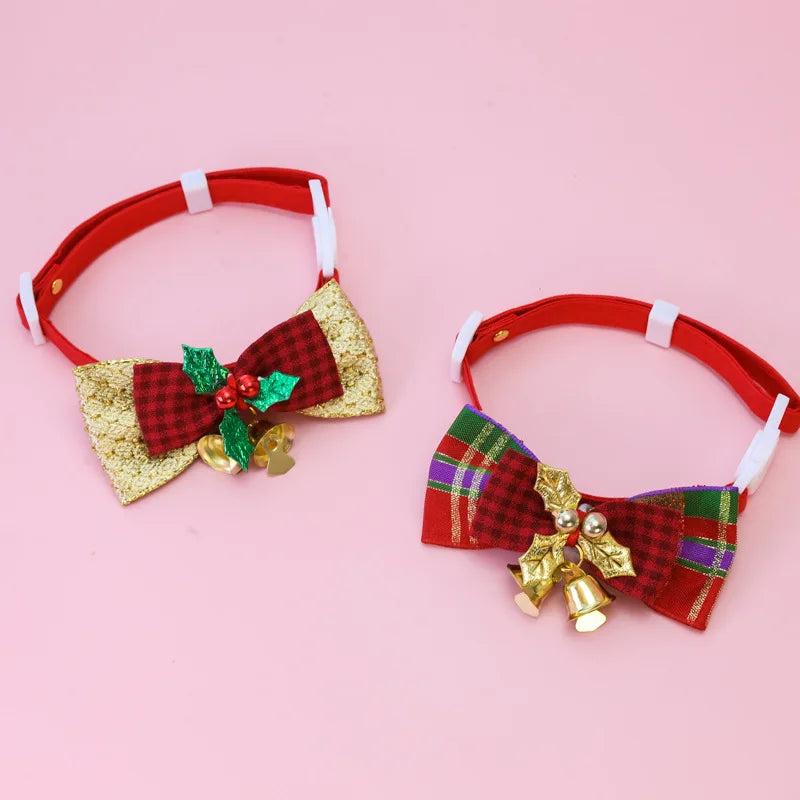 Furiva Christmas Bow Tie Bell Collar from Furiva Pets