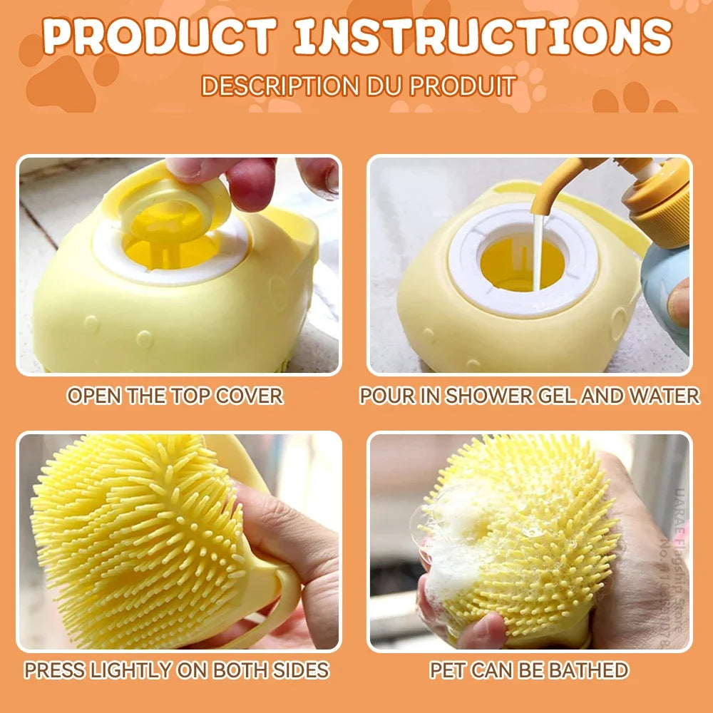Furiva Pet Bath Massage Brush for Dogs & Cats - product image 2