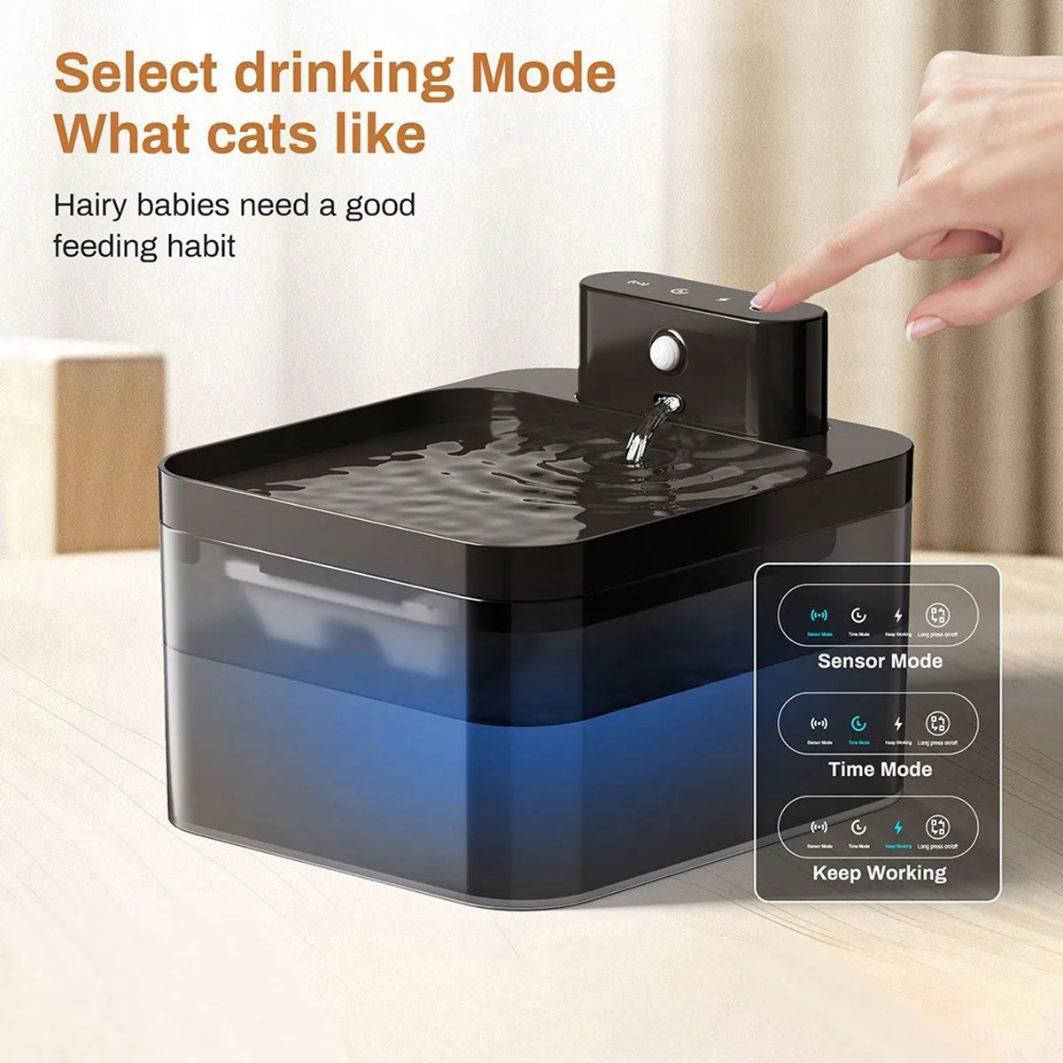 Furiva 2.2L Wireless Motion-Sensor Pet Fountain - product image 6