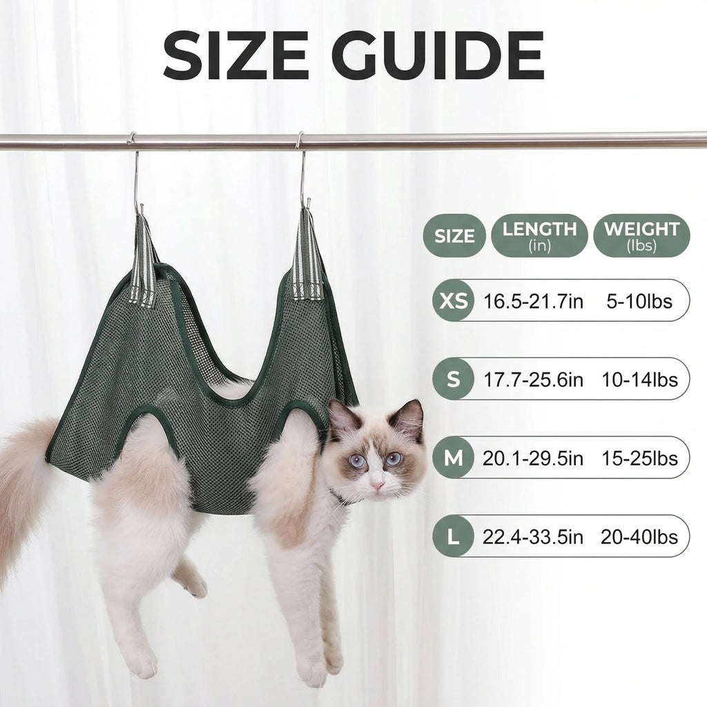 Pet Grooming Hammock for Nail Trimming from Furiva Pets