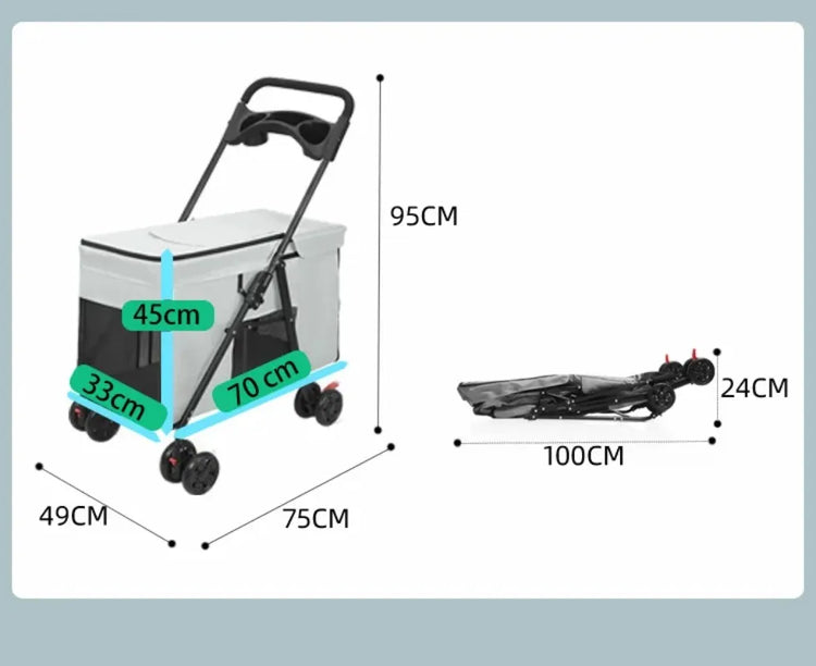 Furiva Large-Dog Foldable Pet Stroller - product image 6