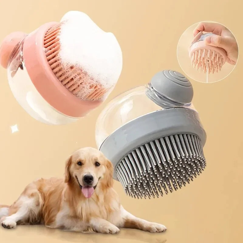Furiva Long-Hair Pet Bath Brush with Shampoo Dispenser - product image 2