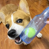Furiva Bottle-Shaped Squeaky Dog Toy with Tennis Ball - product image 4