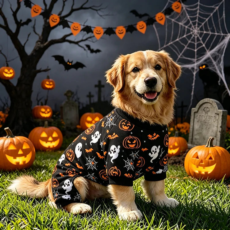 Furiva Pumpkin Print Pet Jumpsuit - product image 2