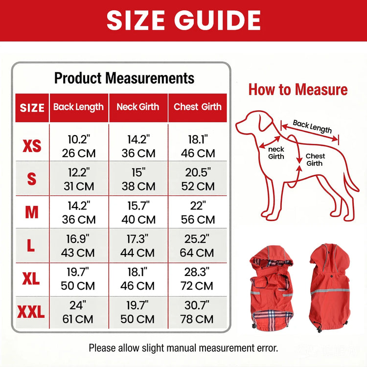 Furiva Reflective Hooded Dog Raincoat - product image 2