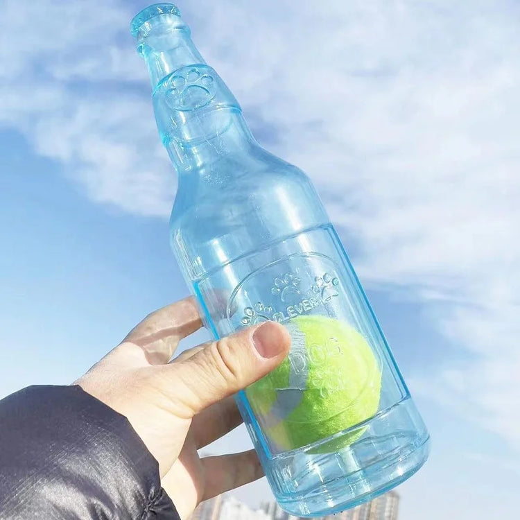 Furiva Bottle-Shaped Squeaky Dog Toy with Tennis Ball - product image 8
