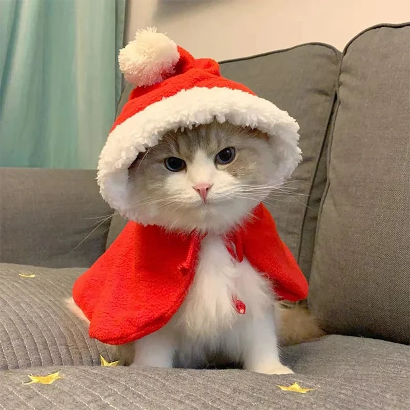Furiva Santa Pet Cape & Hat for Dogs & Cats - product image 2