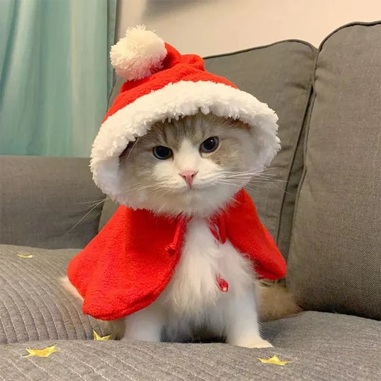Furiva Santa Pet Cape & Hat for Dogs & Cats - product image 2
