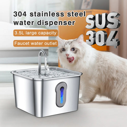 Furiva 4L Stainless Steel Pet Water Fountain - product image 2