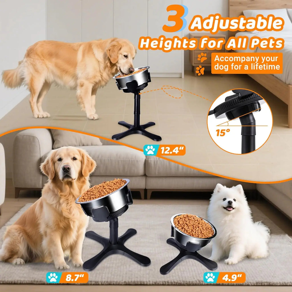 Furiva 3-Height Tilted Dog Bowl Stand - product image 2