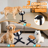 Furiva 3-Height Tilted Dog Bowl Stand - product image 2