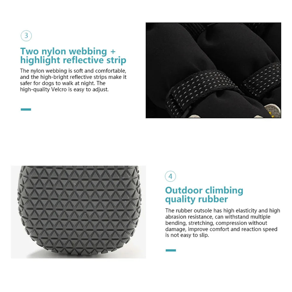 Furiva Reflective Rain & Snow Dog Boots - product image 6