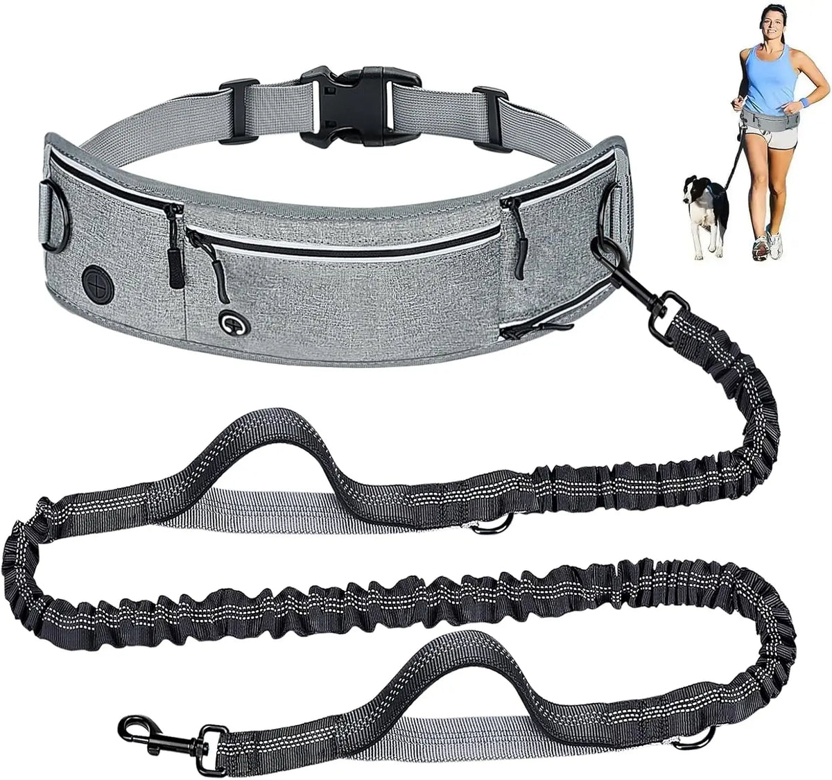 Furiva Reflective Hands-Free Waist Dog Leash - product image 8