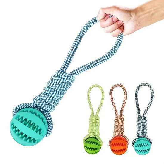 Furiva Treat-Dispensing Rope Ball Toy from Furiva Pets