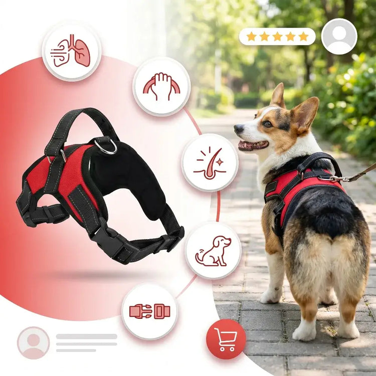 Furiva Reflective Dog Harness with Handle - product image 6