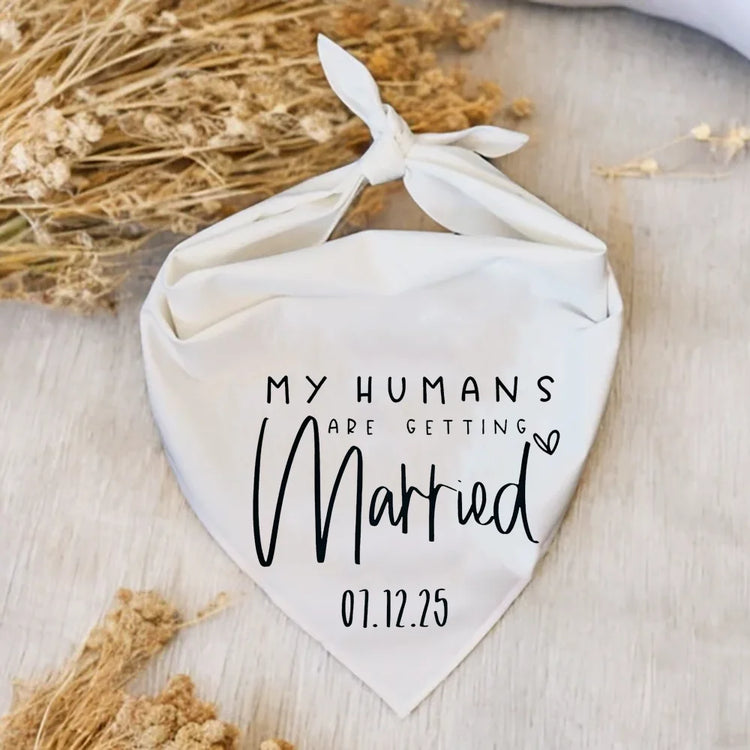 Furiva “My Humans Are Getting Married” Dog Bandana - product image 3