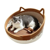 Furiva Woven Cat Scratcher Bed with Toy Ball - product image 7