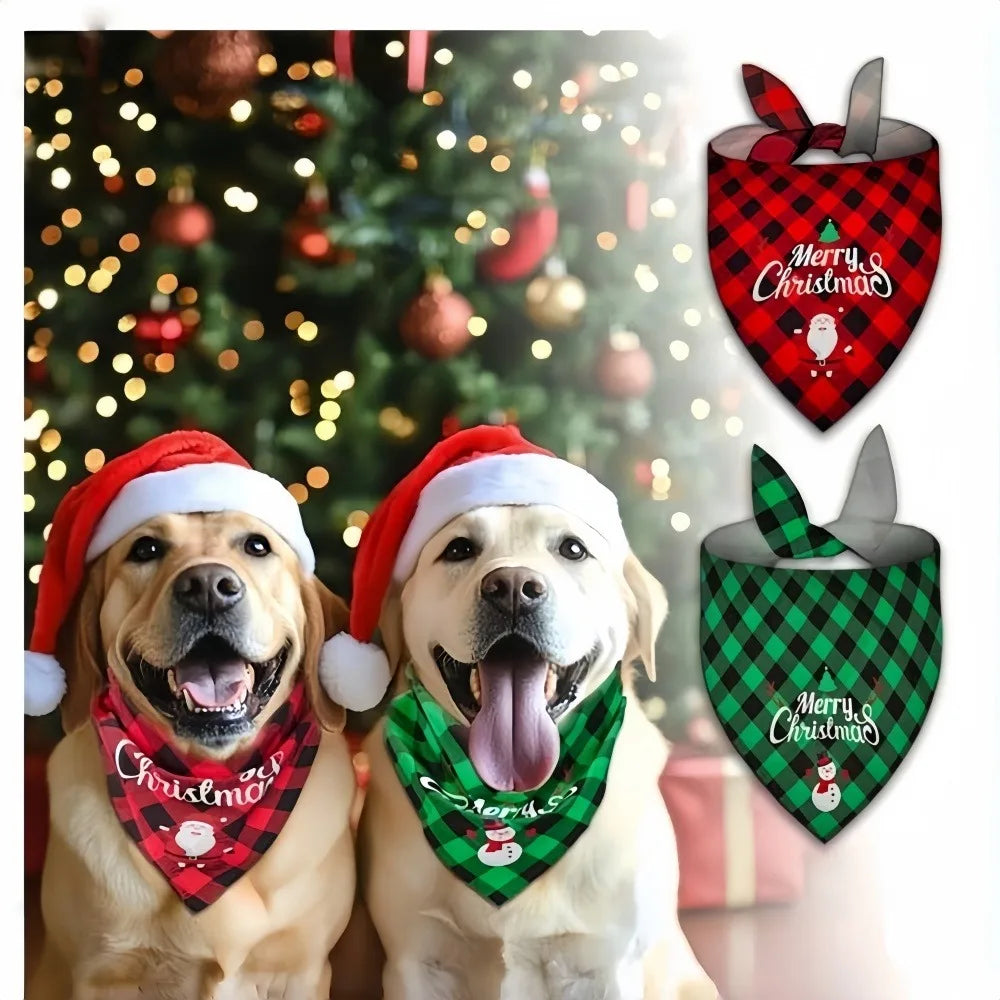 Furiva Plaid Christmas Pet Bandana from Furiva Pets