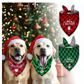 Furiva Plaid Christmas Pet Bandana from Furiva Pets