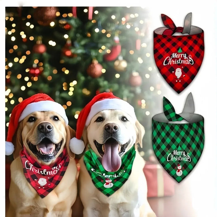 Furiva Plaid Christmas Pet Bandana from Furiva Pets