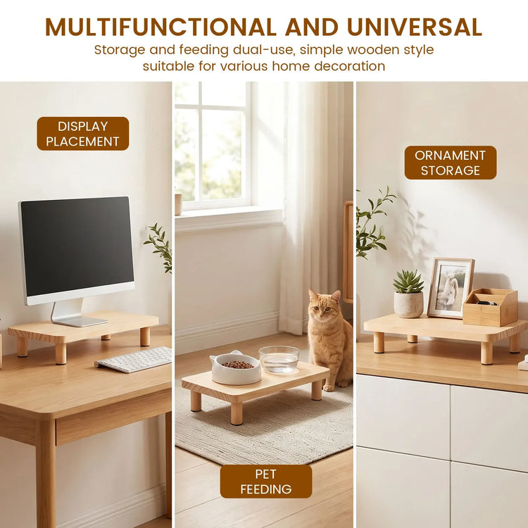 Furiva Wooden Raised Platform for Automatic Pet Feeders - product image 5