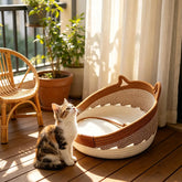 Furiva Woven Cat Scratcher Bed with Toy Ball - product image 4