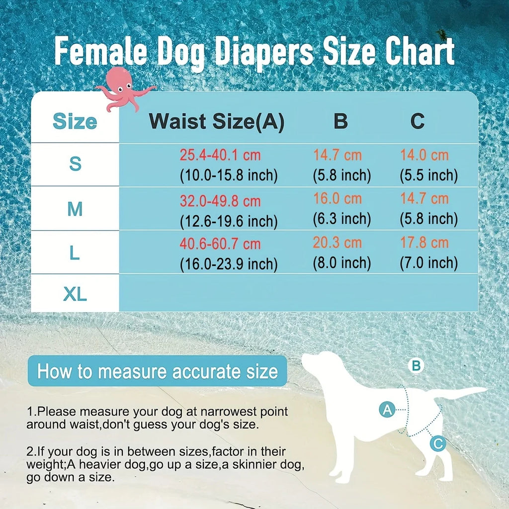 Furiva Washable Houndstooth Female Dog Diaper - product image 2