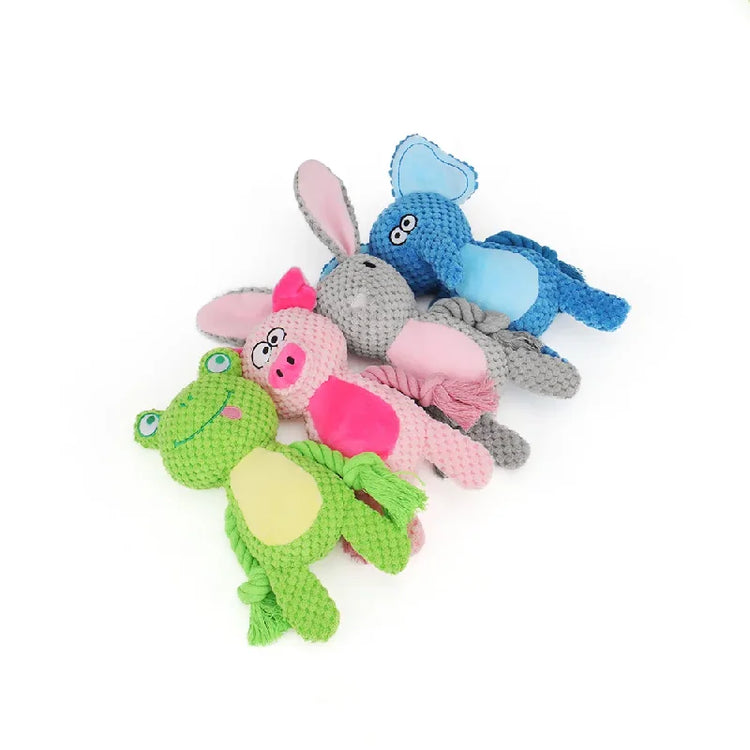 Furiva Plush Animal Rope Squeak Toy - product image 3