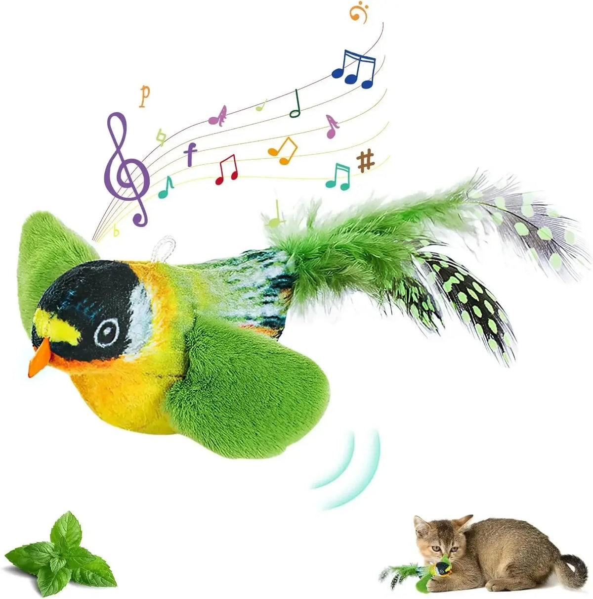 Furiva Chirping Bird Cat Teaser Toy from Furiva Pets