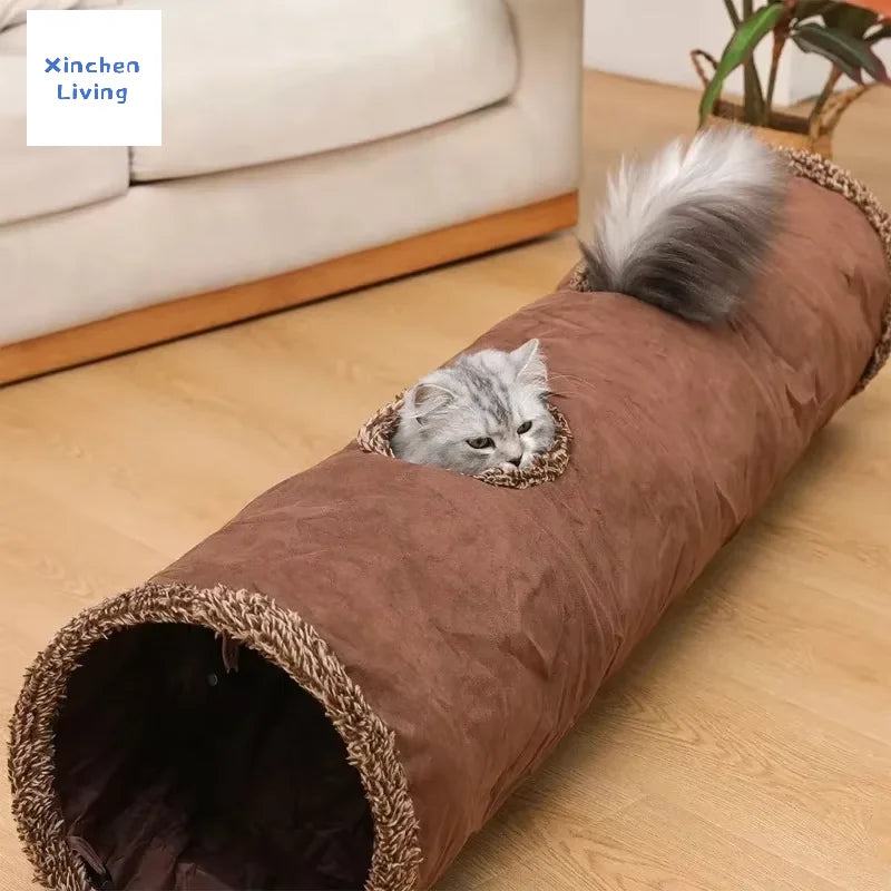 Furiva Suede Cat Tunnel with Peek Holes - product image 3